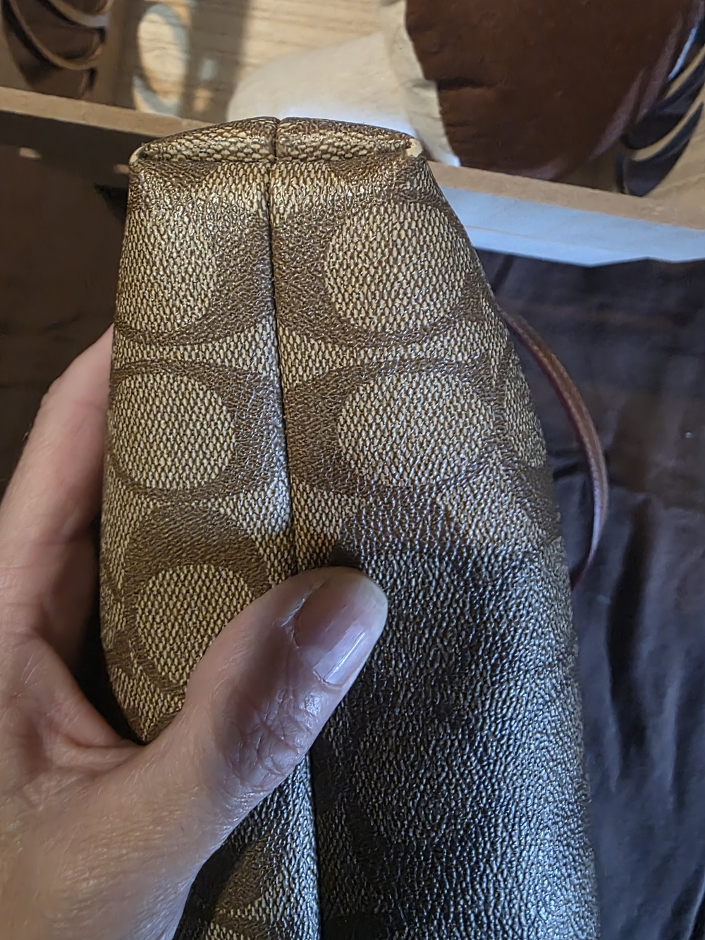 Coach Brown Signature Crossbody Bag No° D1623 F34938 - Picture 6 of 16